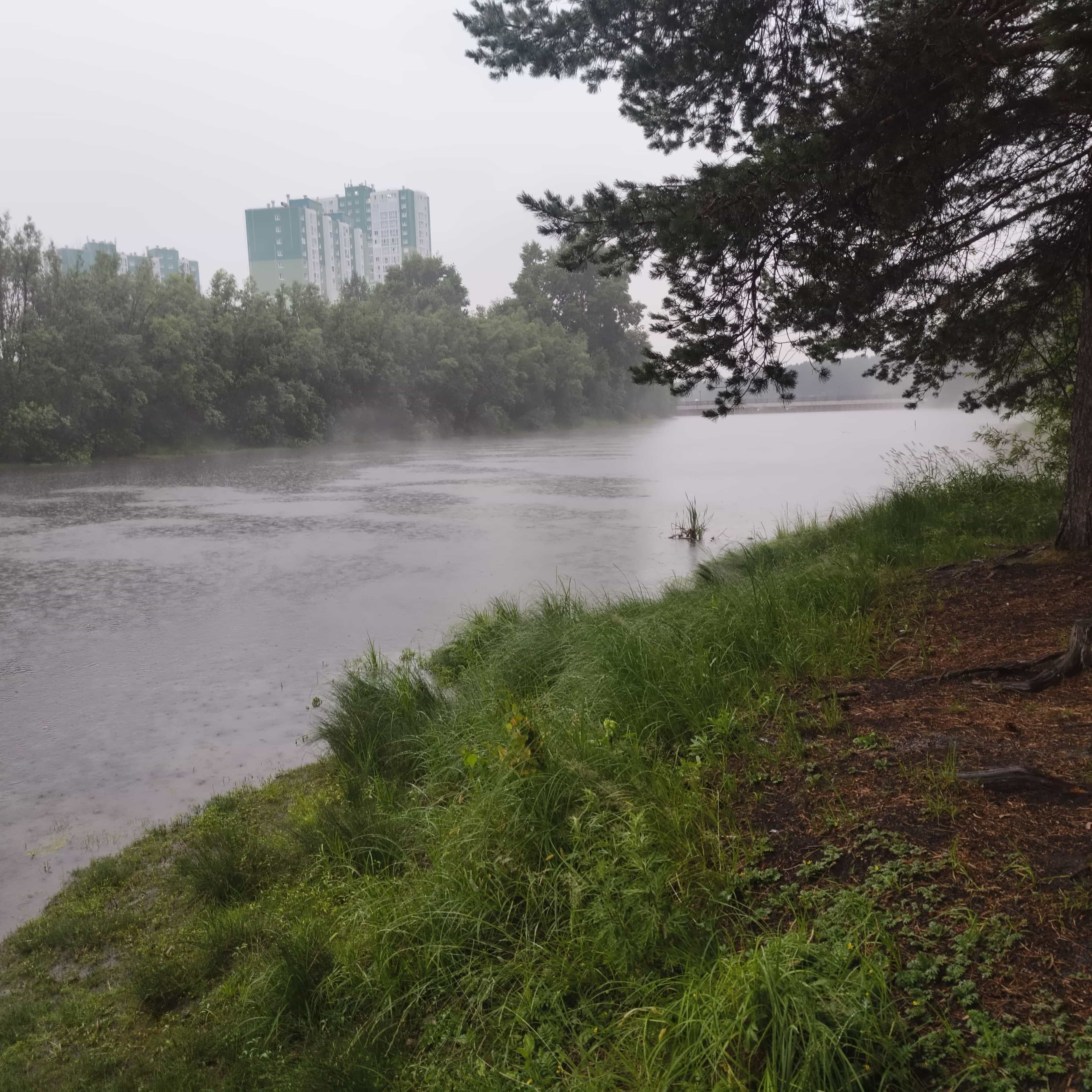 Photo from Surgut: rainy river.